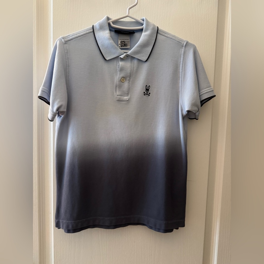 Psycho Bunny Blue and Navy Ombre Polo Shirt